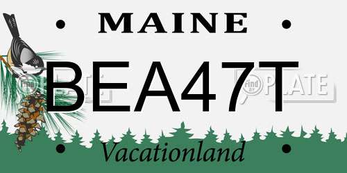 BEA47T Maine License Plate