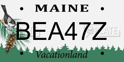 BEA47Z Maine License Plate