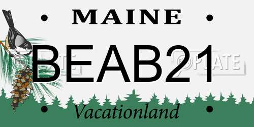 BEAB21 Maine License Plate