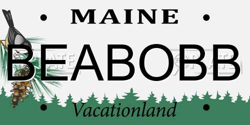 BEABOBB Maine License Plate