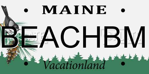 BEACHBM Maine License Plate
