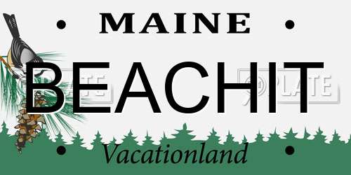 BEACHIT Maine License Plate
