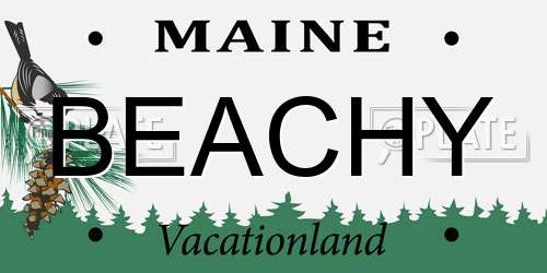 BEACHY Maine License Plate