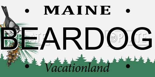 BEARDOG Maine License Plate