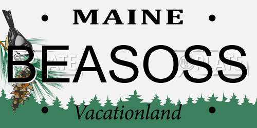 BEASOSS Maine License Plate