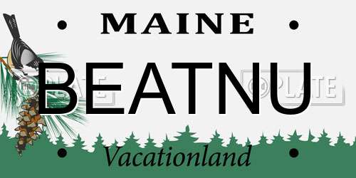 BEATNU Maine License Plate
