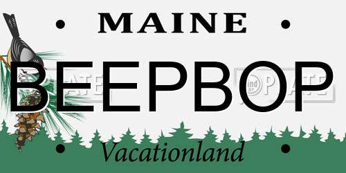 BEEPBOP Maine License Plate