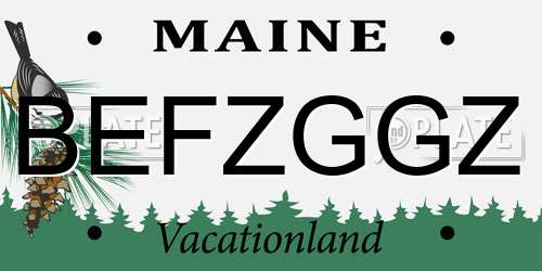 BEFZGGZ Maine License Plate