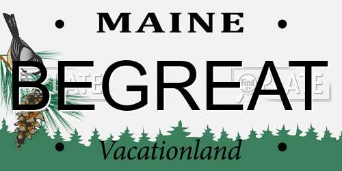BEGREAT Maine License Plate