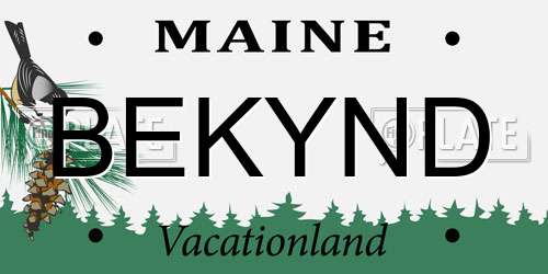 BEKYND Maine License Plate