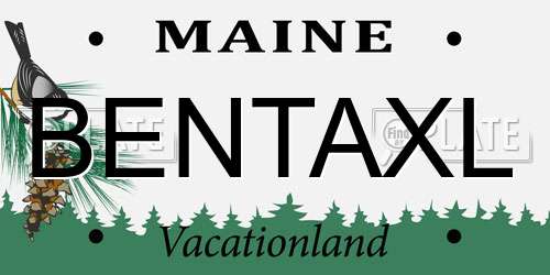 BENTAXL Maine License Plate