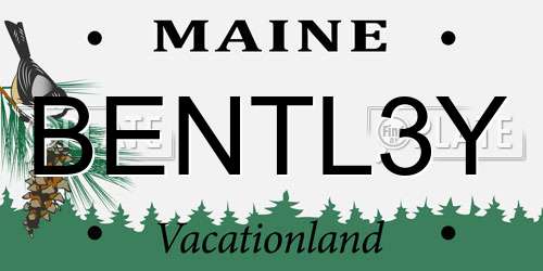 BENTL3Y Maine License Plate