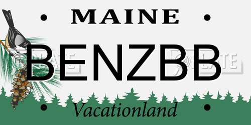 BENZBB Maine License Plate