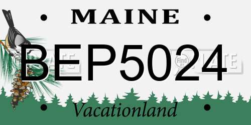 BEP5024 Maine License Plate