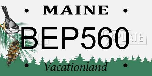 BEP560 Maine License Plate