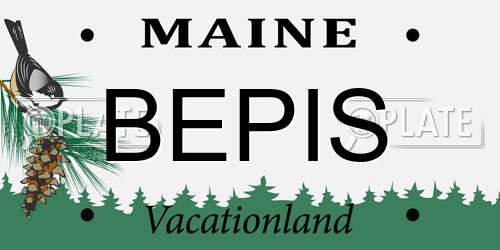 BEPIS Maine License Plate