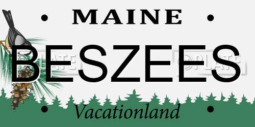 BESZEES Maine License Plate