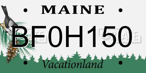 BF0H150 Maine License Plate