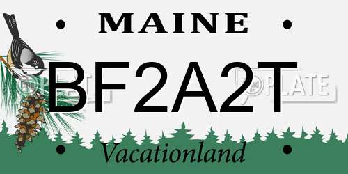 BF2A2T Maine License Plate