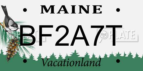 BF2A7T Maine License Plate