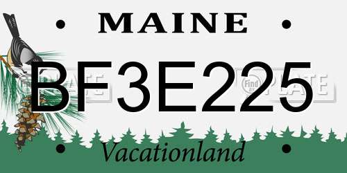 BF3E225 Maine License Plate