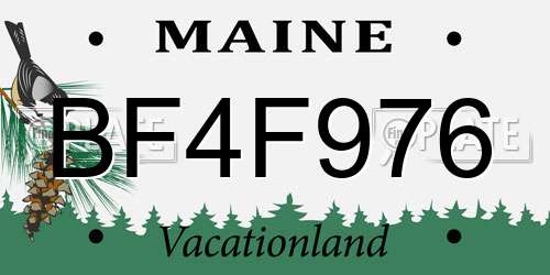 BF4F976 Maine License Plate