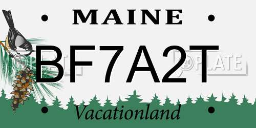 BF7A2T Maine License Plate