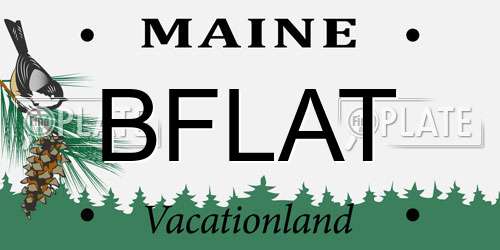 BFLAT Maine License Plate
