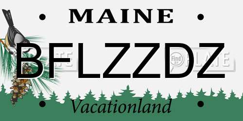 BFLZZDZ Maine License Plate