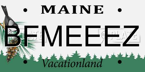 BFMEEEZ Maine License Plate