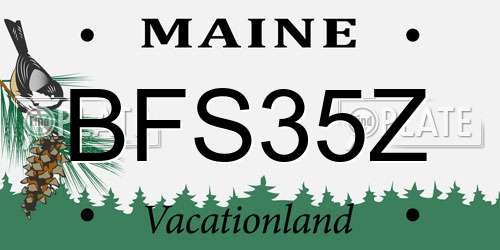 BFS35Z Maine License Plate