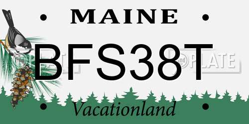 BFS38T Maine License Plate