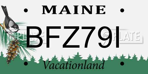BFZ79I Maine License Plate