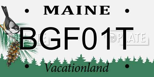 BGF01T Maine License Plate