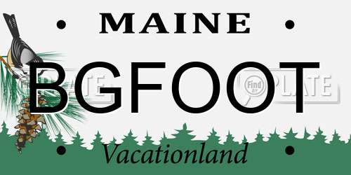 BGFOOT Maine License Plate