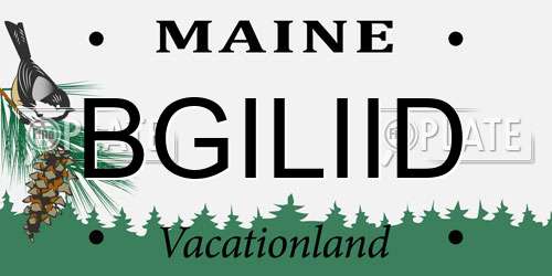 BGILIID Maine License Plate
