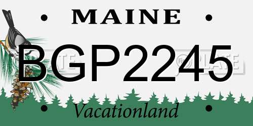BGP2245 Maine License Plate