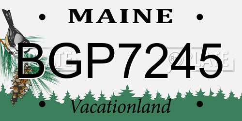 BGP7245 Maine License Plate