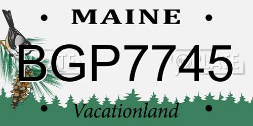 BGP7745 Maine License Plate