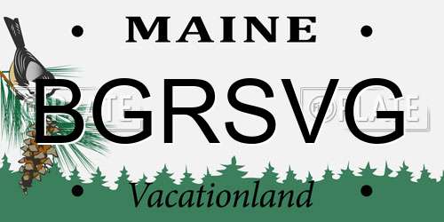 BGRSVG Maine License Plate