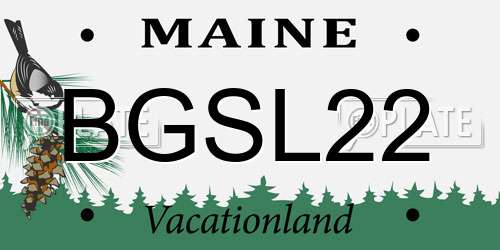 BGSL22 Maine License Plate