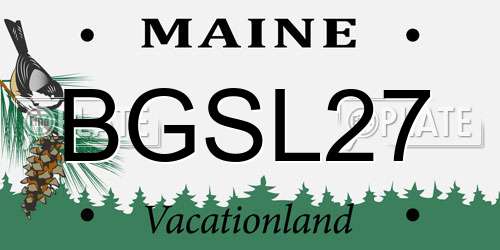 BGSL27 Maine License Plate