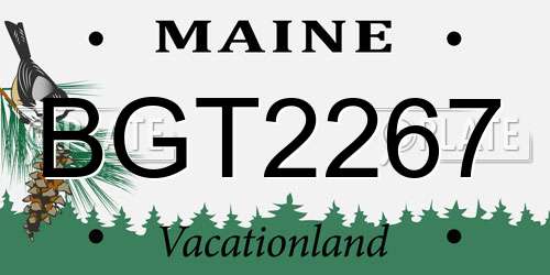 BGT2267 Maine License Plate