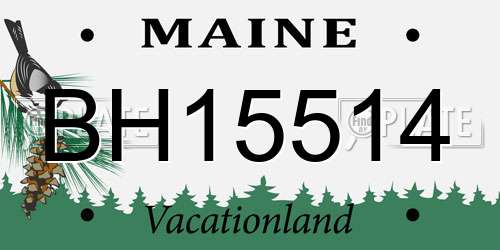 BH15514 Maine License Plate