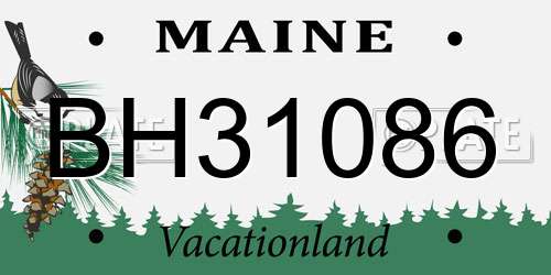BH31086 Maine License Plate