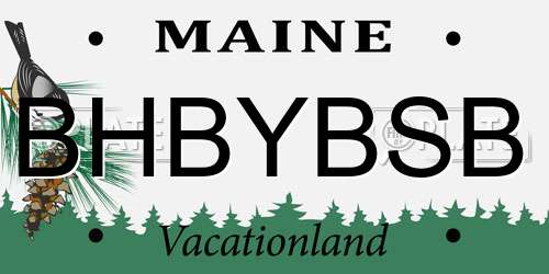 BHBYBSB Maine License Plate