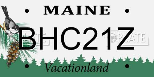 BHC21Z Maine License Plate