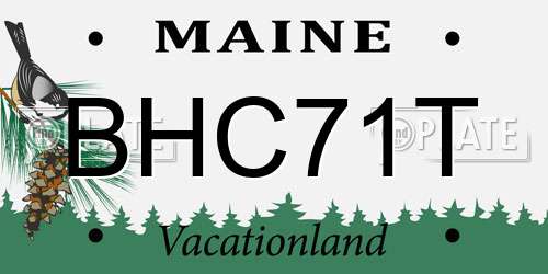 BHC71T Maine License Plate