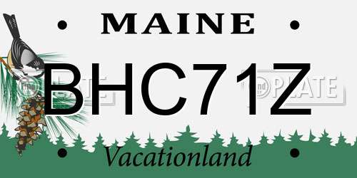 BHC71Z Maine License Plate