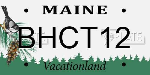 BHCT12 Maine License Plate